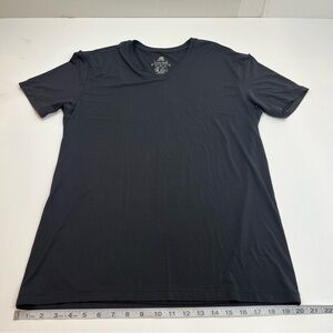 David Archy Micro Modal V-Neck Undershirt Mens SZ Large Black Short Sleeve Shirt
